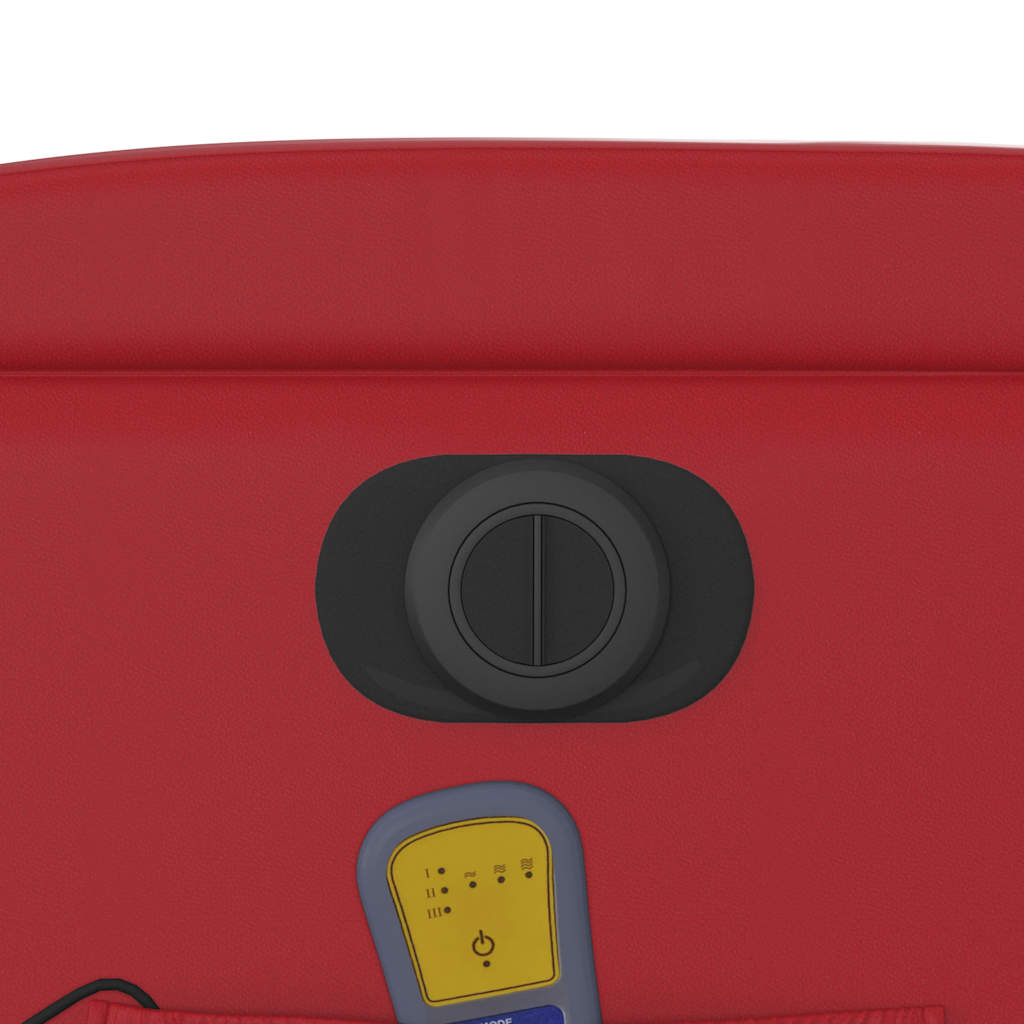 Poltrona massagens reclinável elétrica couro artif. vermelho