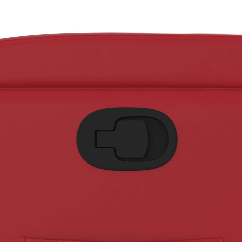 Poltrona reclinável elevatória couro artificial vermelho