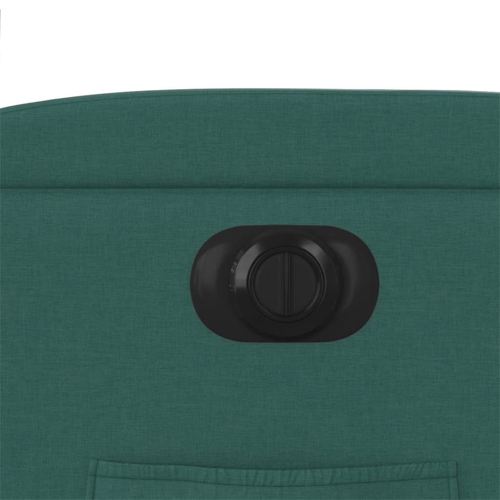 Poltrona elétrica reclinável tecido verde-escuro