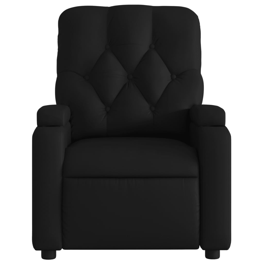 Poltrona reclinável elétrica couro artificial preto
