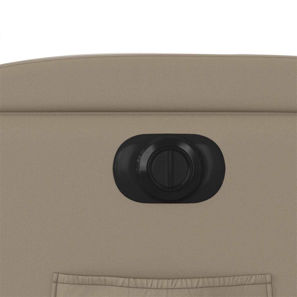 Poltrona reclinável elétrica couro artificial cor cappuccino