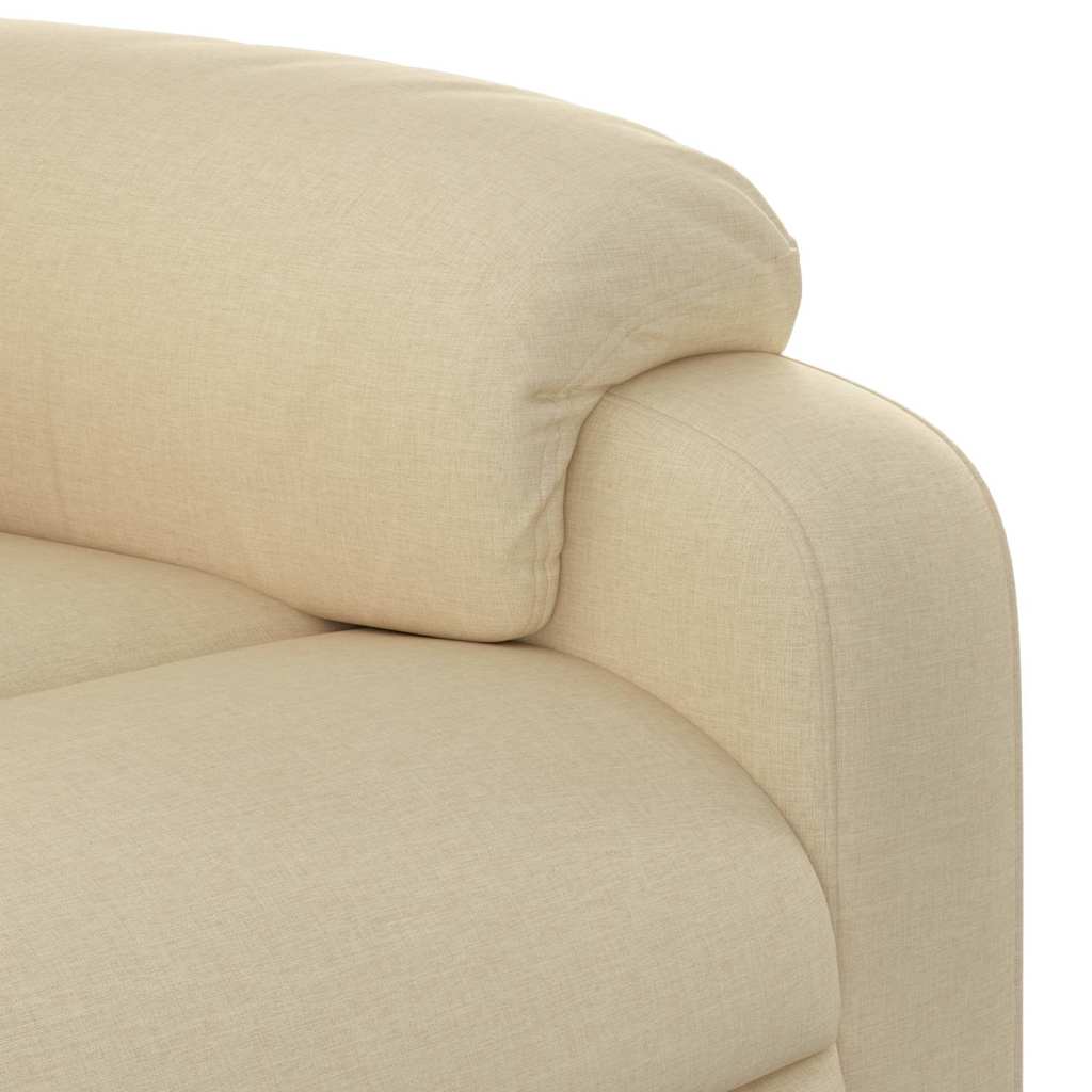 Poltrona reclinável elevatória elétrica tecido cor creme