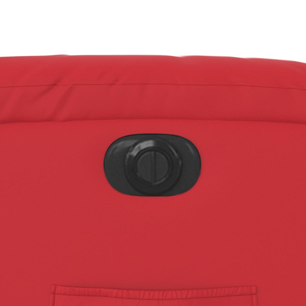 Poltrona reclinável elétrica couro artificial vermelho