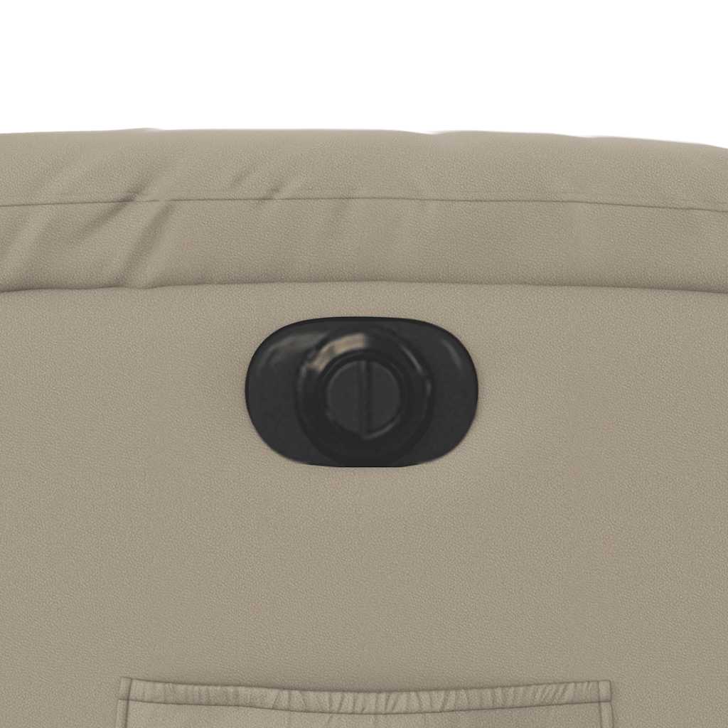 Poltrona reclinável elétrica couro artificial cor cappuccino