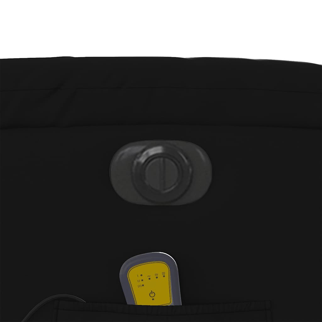 Poltrona massagens reclinável elétrica couro artificial preto