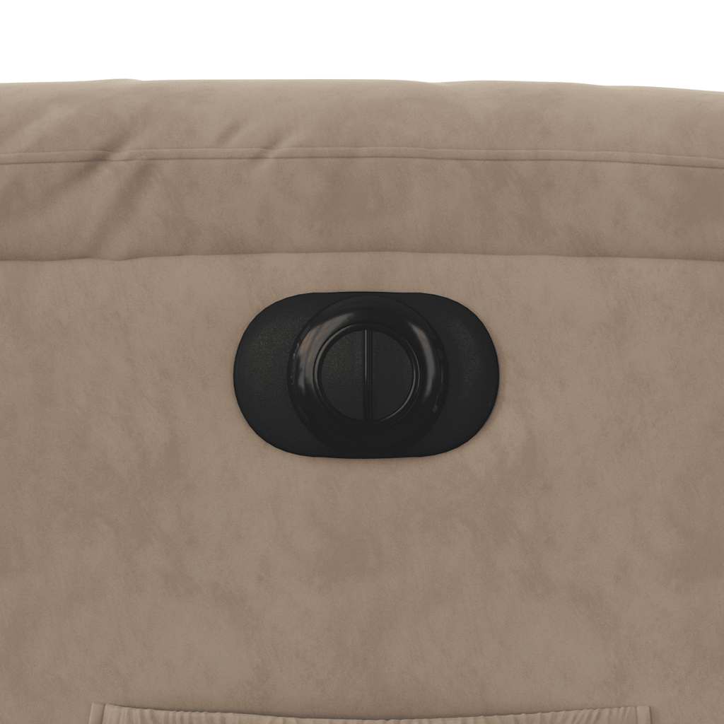 Poltrona reclinável elétrica microfibra cinzento-acastanhado