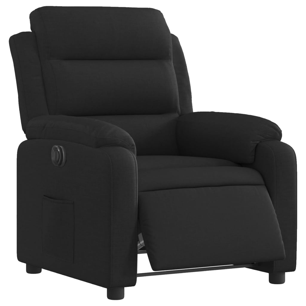Poltrona elétrica reclinável tecido preto
