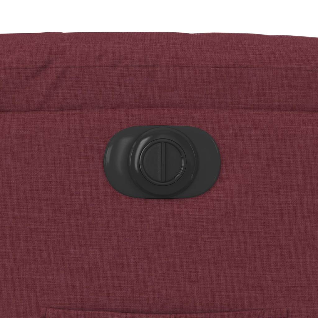 Poltrona reclinável elevatória elétrica tecido vermelho-tinto