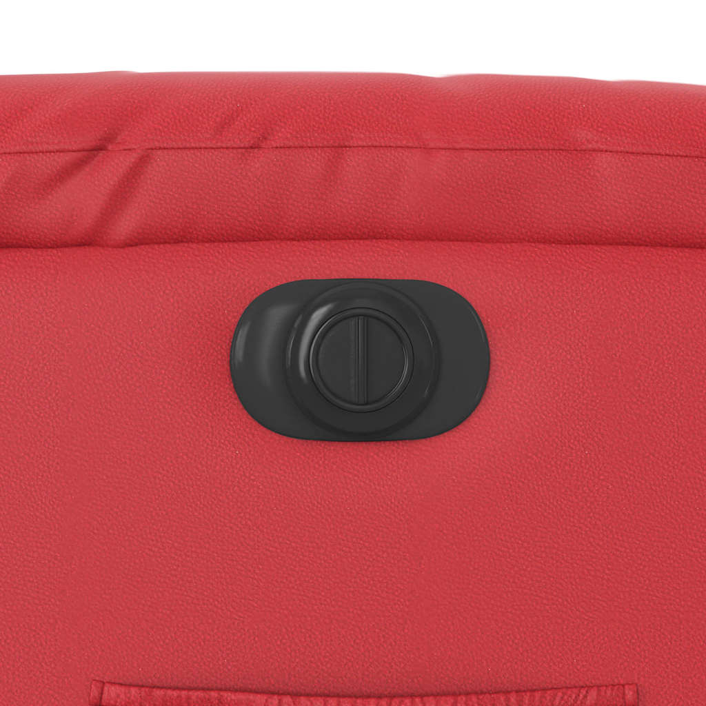 Poltrona reclinável elevatória elétrica couro artif. vermelho