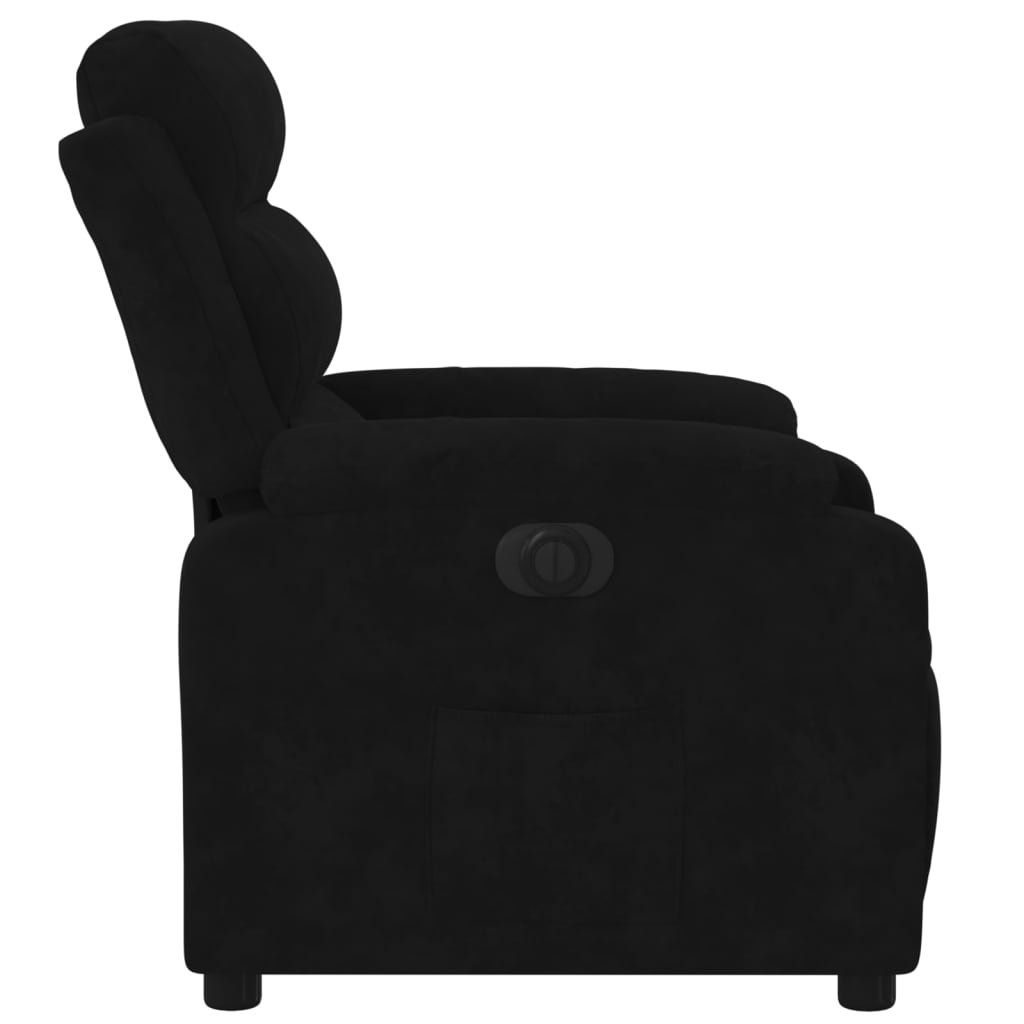 Poltrona de massagens reclinável veludo preto