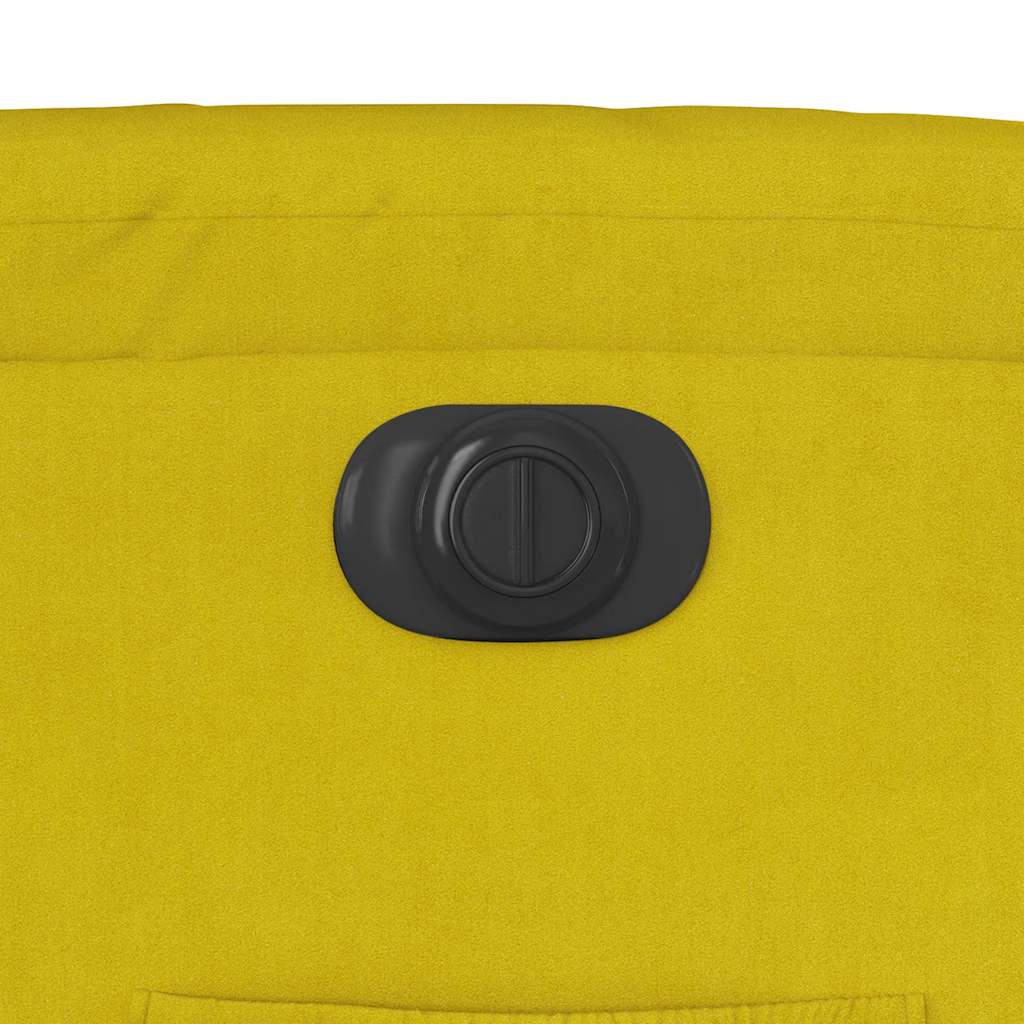 Poltrona elétrica reclinável veludo amarelo
