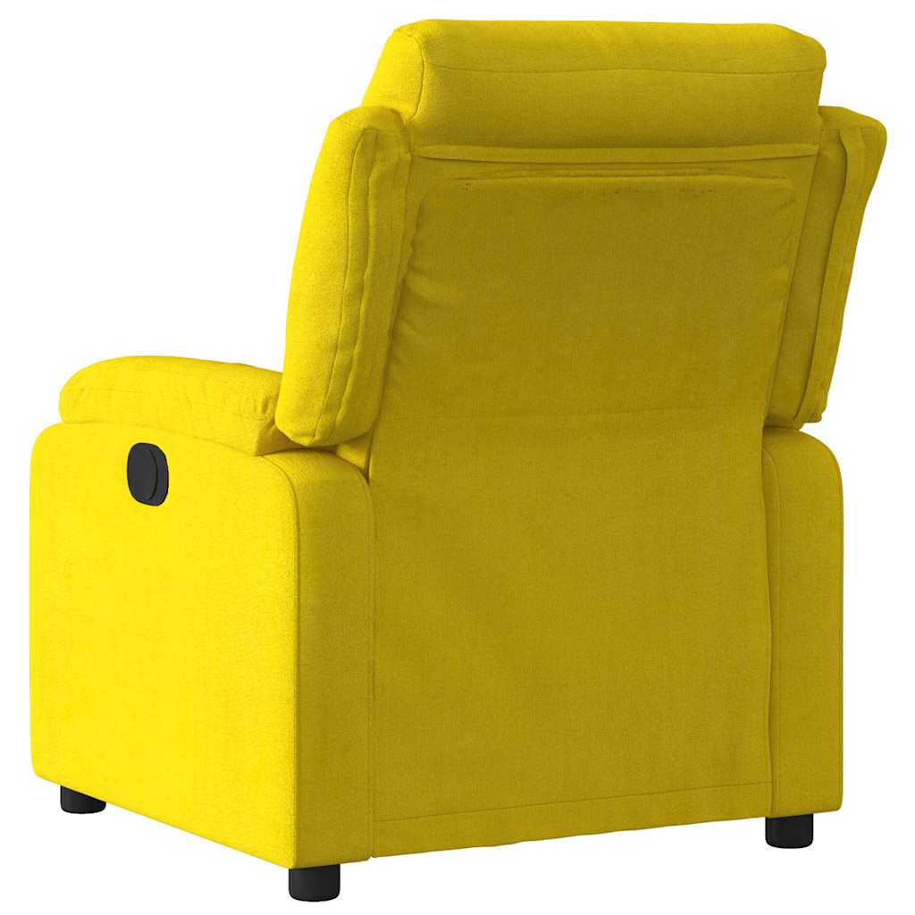Poltrona elétrica reclinável veludo amarelo