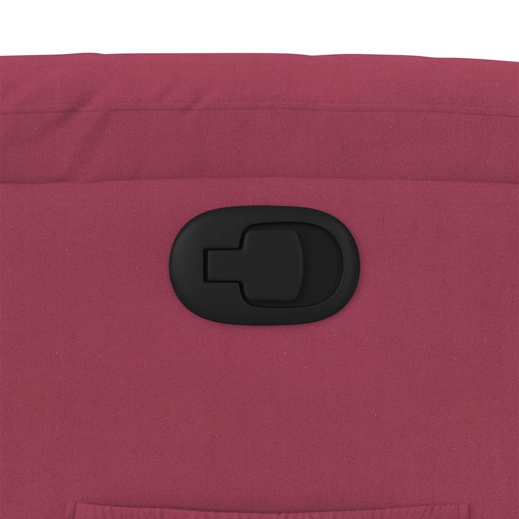 Poltrona massagens reclinável elevatória veludo vermelho tinto