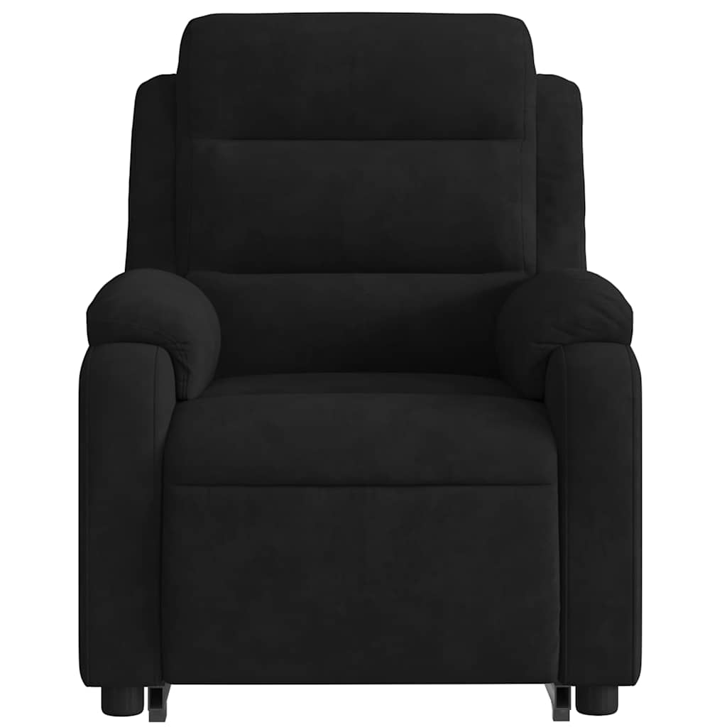 Poltrona elevatória de massagens veludo preto