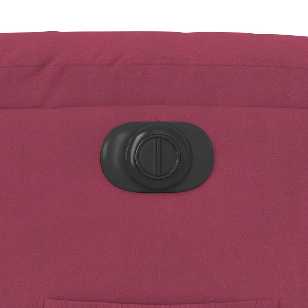 Poltrona reclinável elevatória elétrica veludo vermelho-tinto