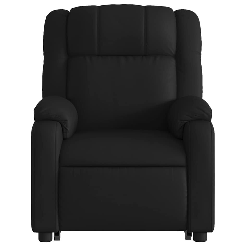 Poltrona reclinável elevatória elétrica couro artificial preto