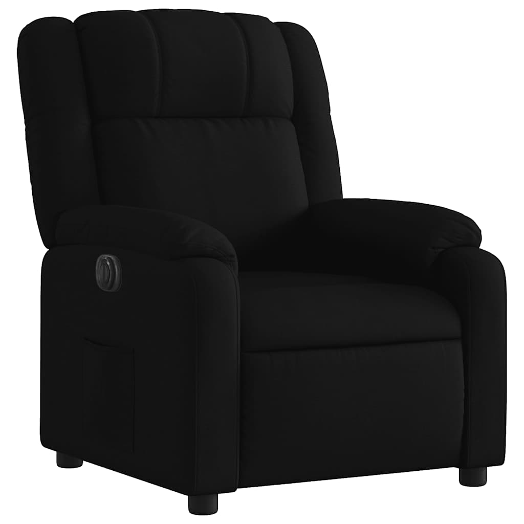 Poltrona elétrica reclinável tecido preto