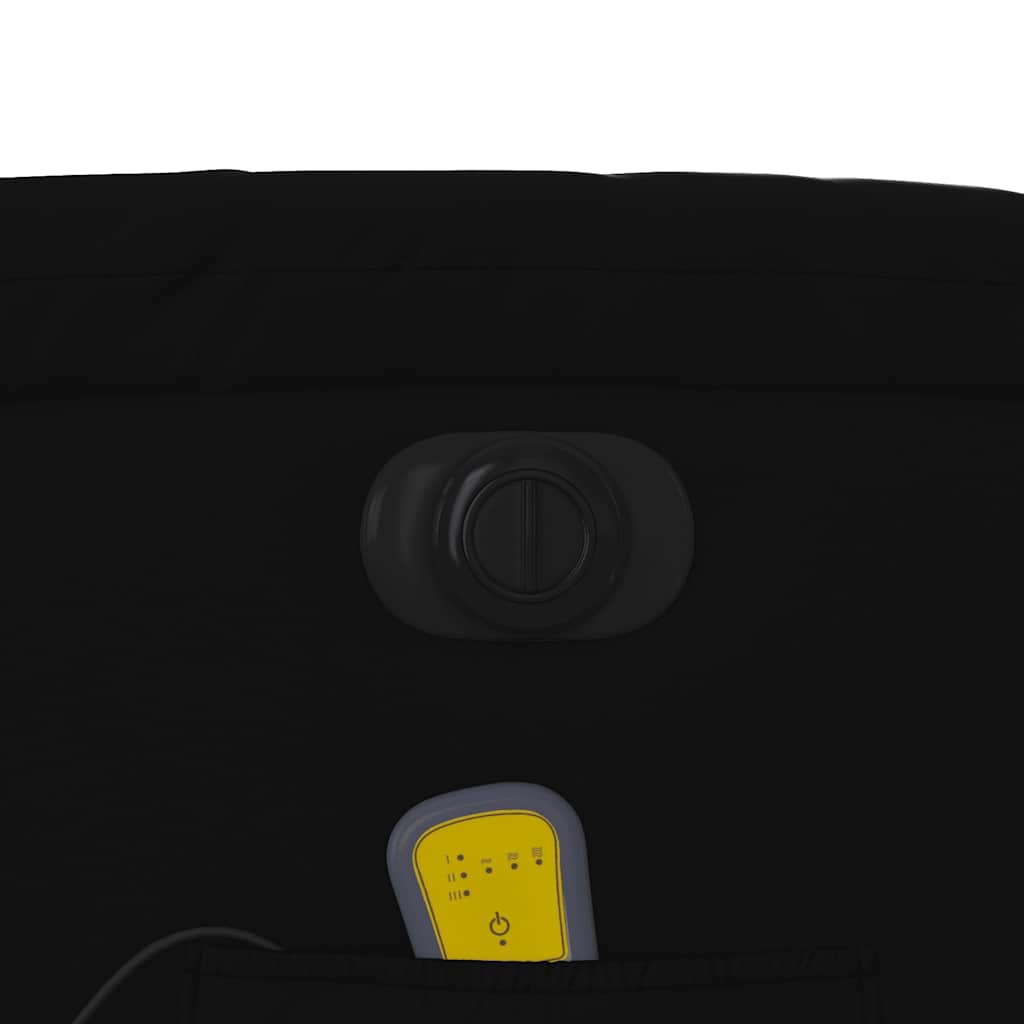 Poltrona massagens reclinável elétrica couro artificial preto