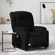 Poltrona massagens reclinável elétrica couro artificial preto