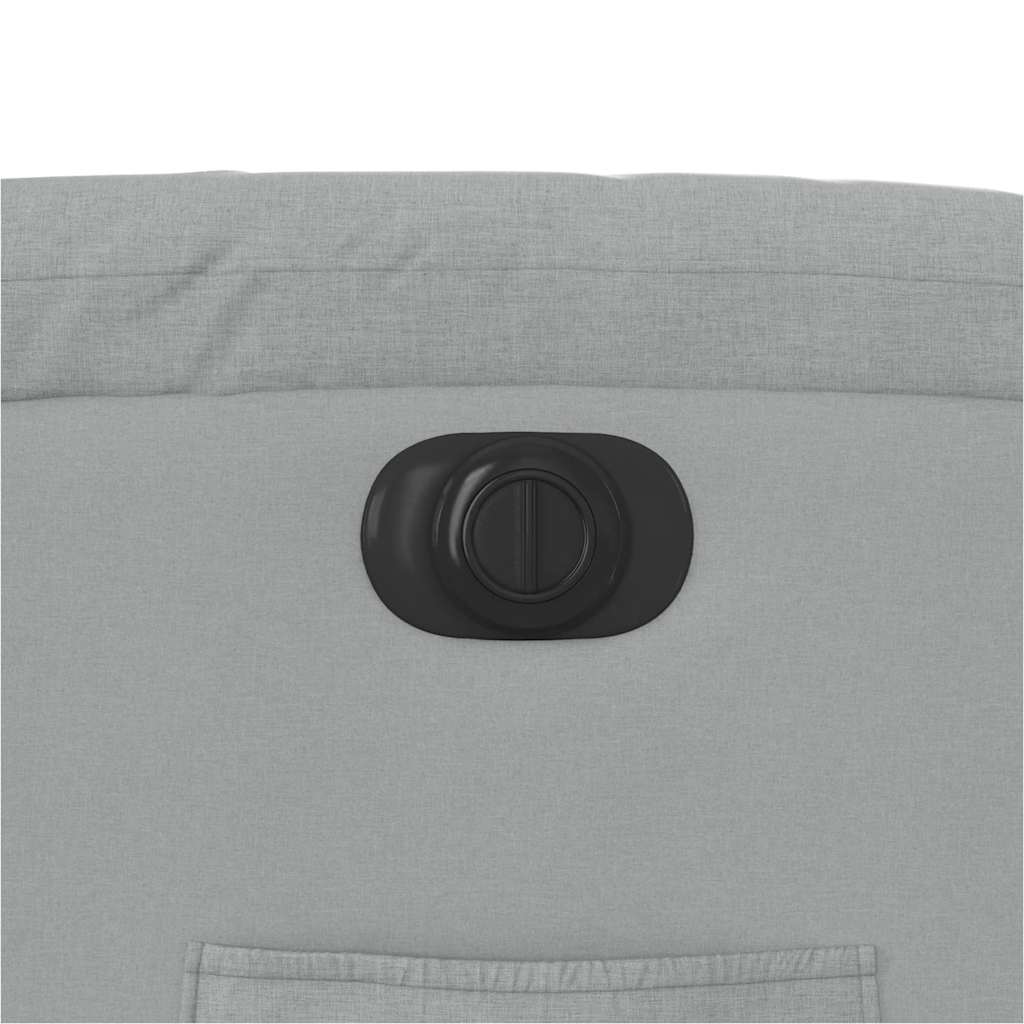 Poltrona reclinável elétrica tecido cinzento-claro