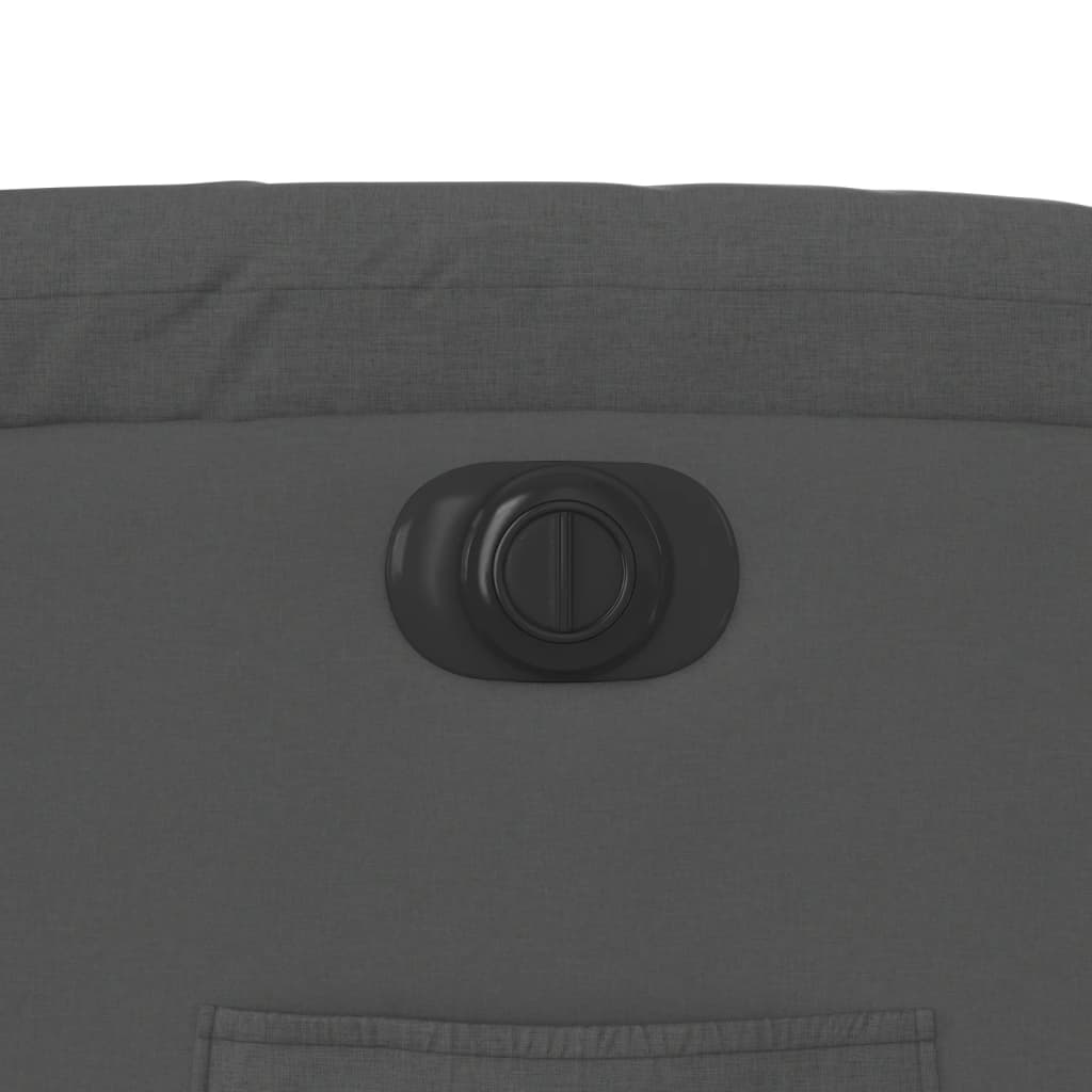 Poltrona reclinável elétrica tecido cinzento-escuro