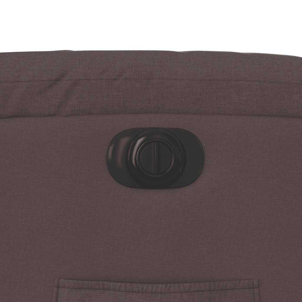 Poltrona elétrica reclinável tecido castanho-escuro