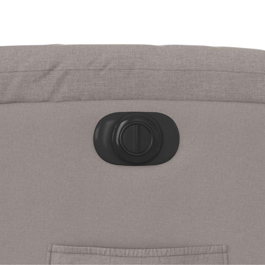 Poltrona elétrica reclinável tecido cinzento-acastanhado