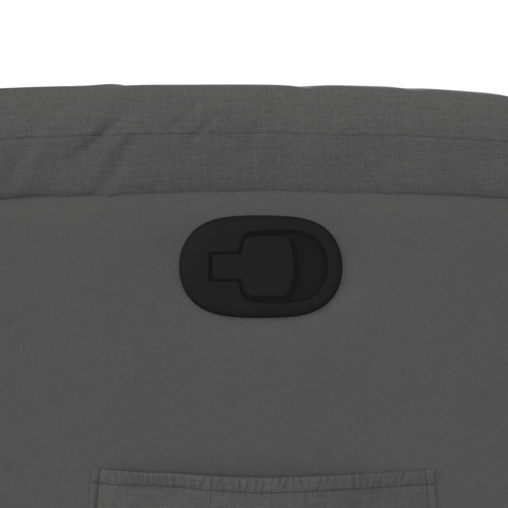 Poltrona reclinável elevatória tecido cinzento-escuro