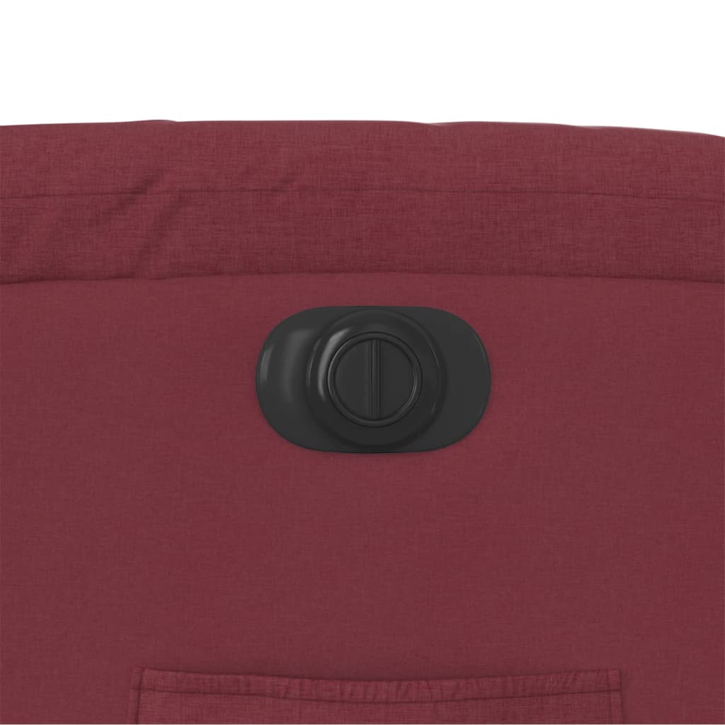 Poltrona reclinável elevatória elétrica tecido vermelho-tinto