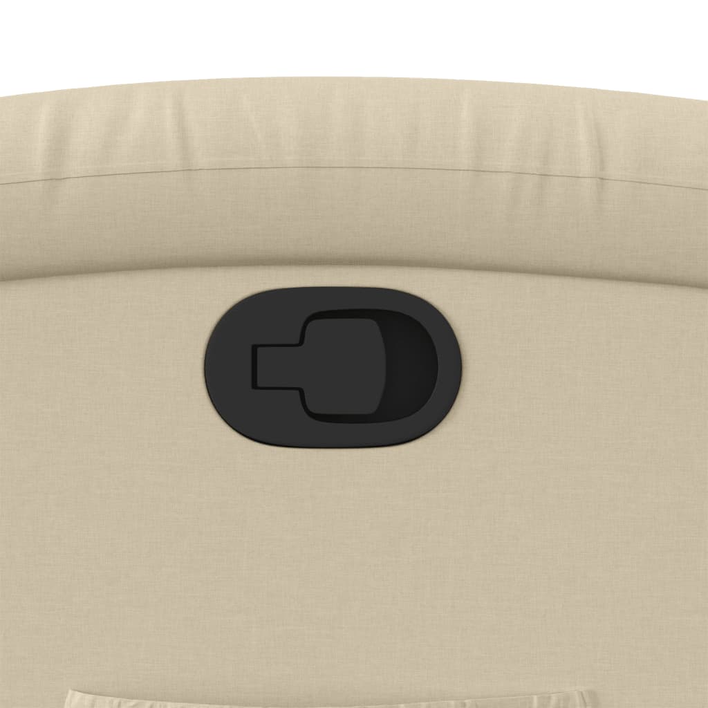 Poltrona reclinável em tecido creme