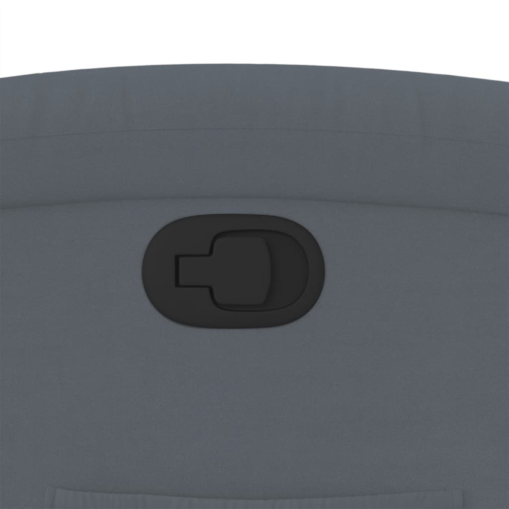 Poltrona reclinável em veludo cinza escuro