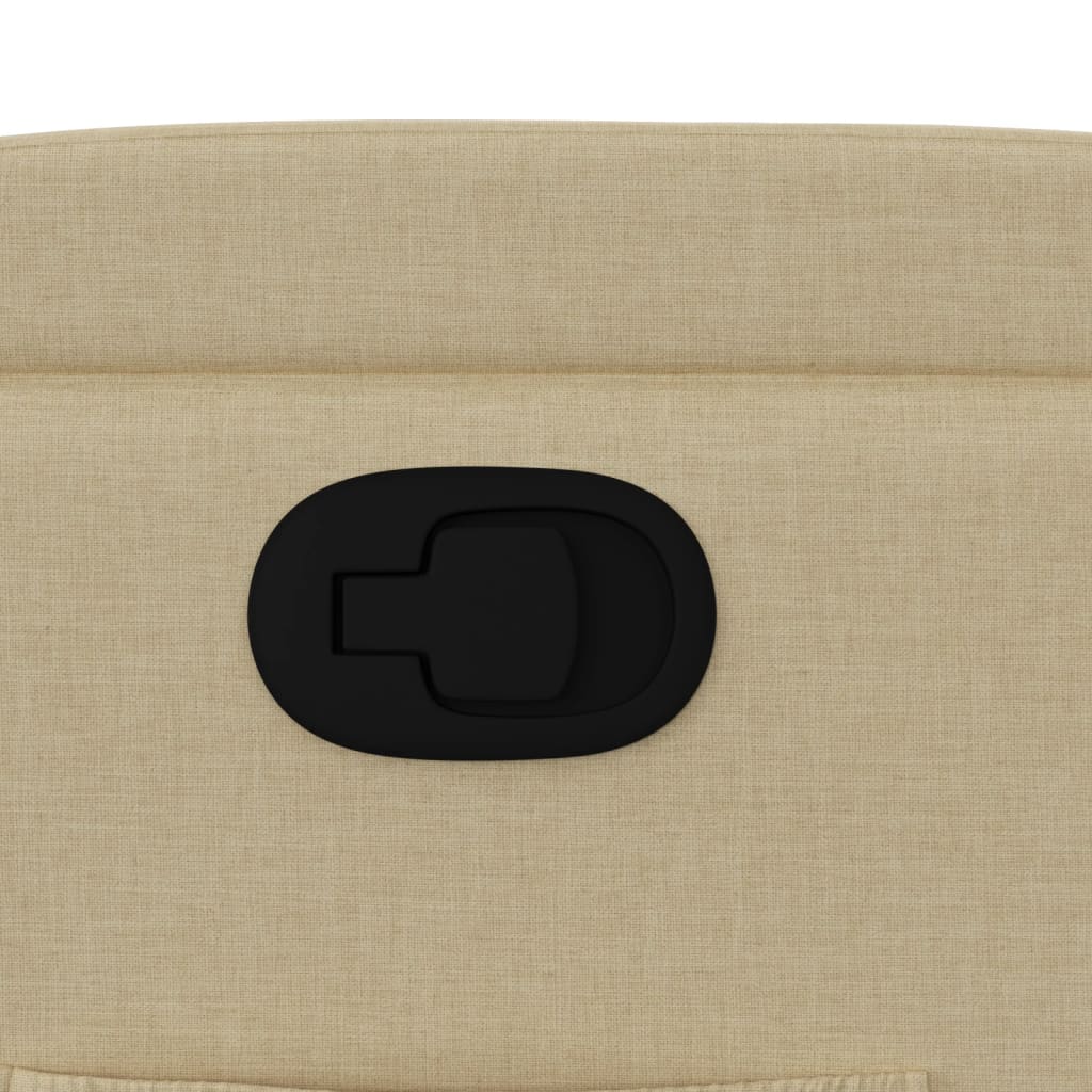 Poltrona reclinável em tecido creme