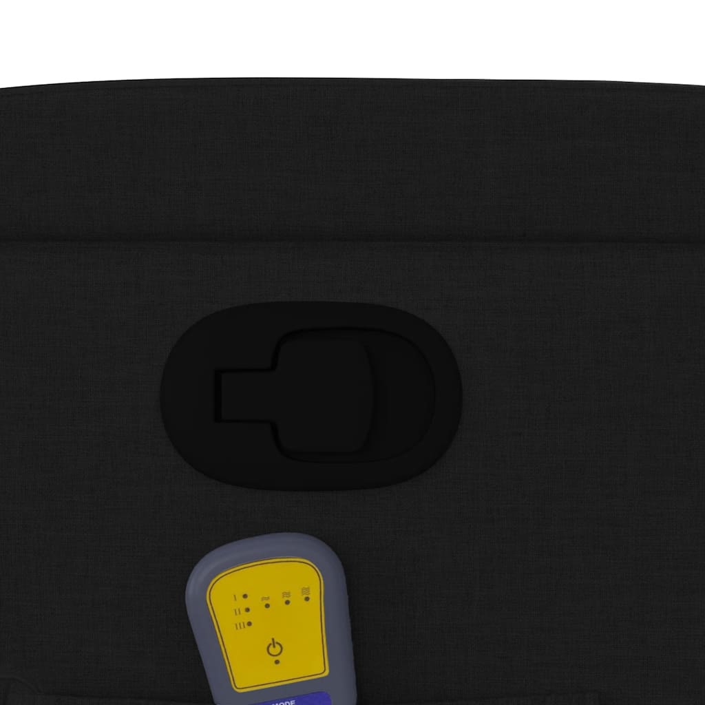 Poltrona reclinável de massagem em tecido preto