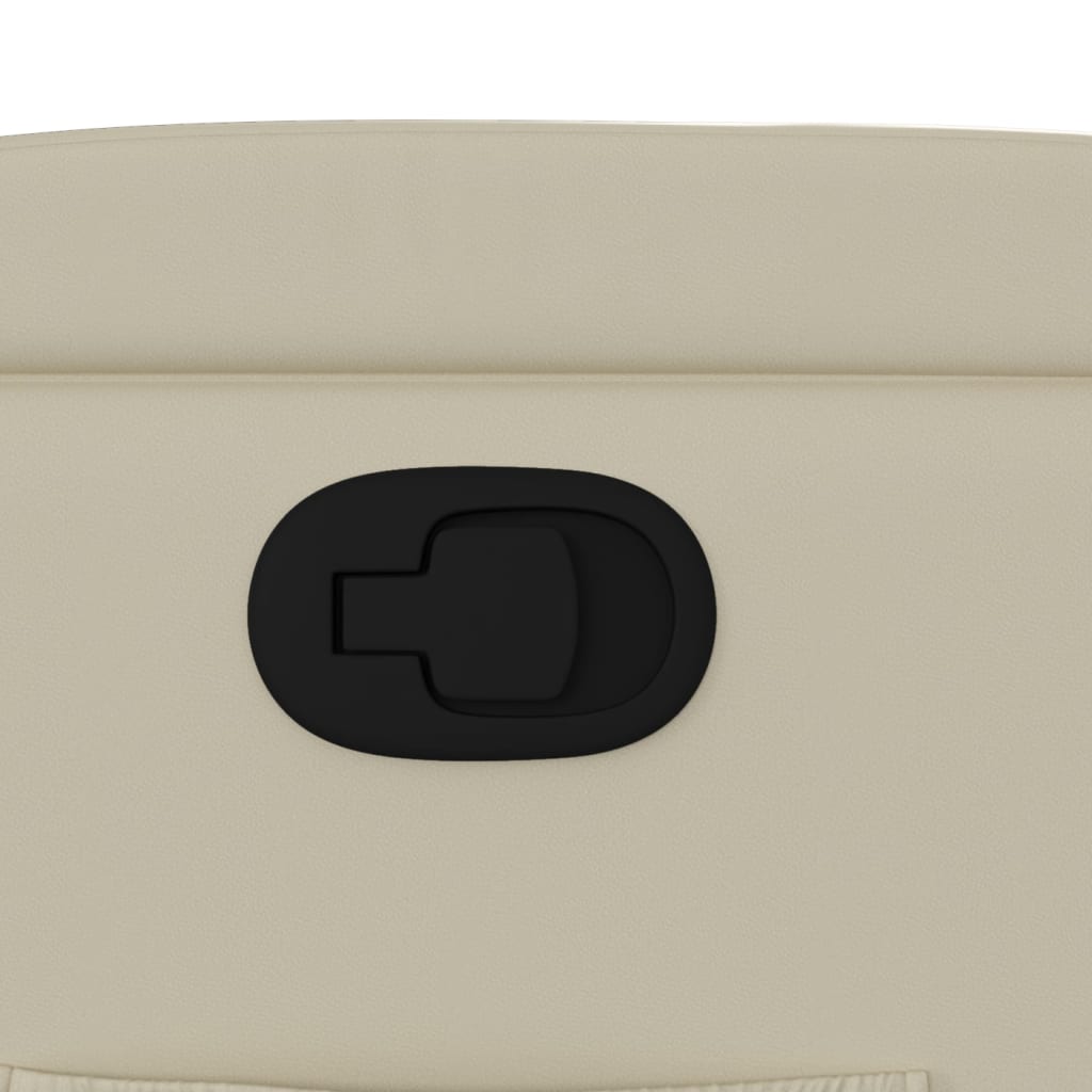 Poltrona reclinável em couro sintético creme