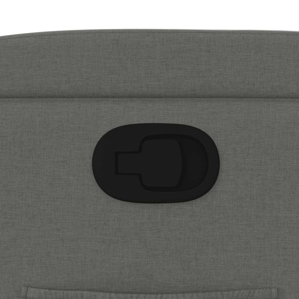 Poltrona reclinável em tecido cinza escuro