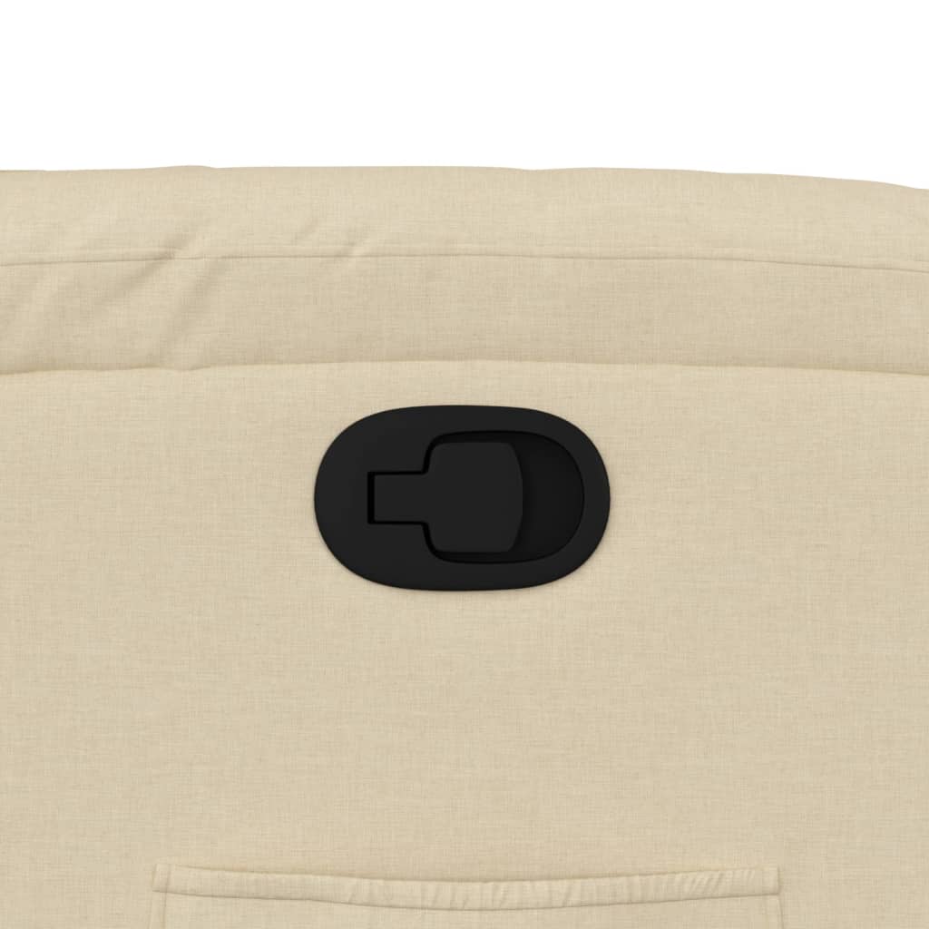 Poltrona reclinável em tecido creme