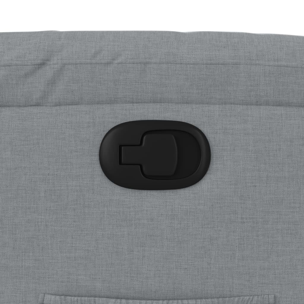 Poltrona reclinável em tecido cinza claro