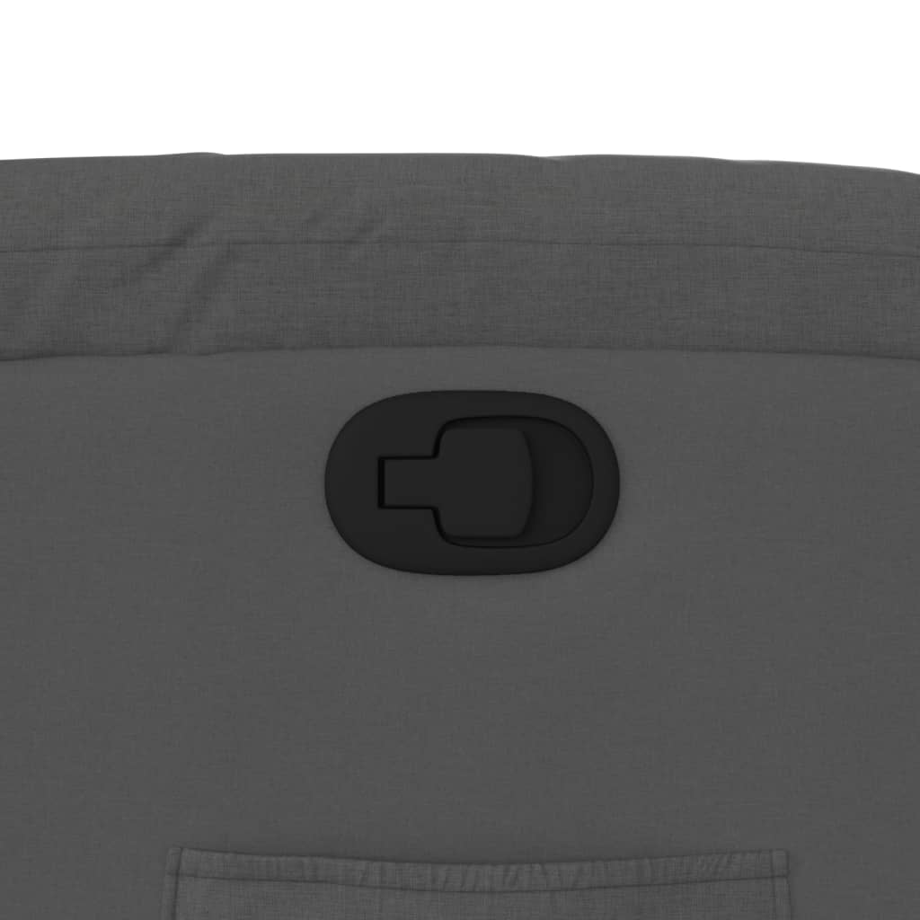 Poltrona reclinável em tecido cinza escuro