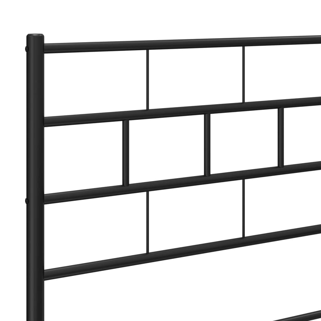 Cabeceira de cama 140 cm metal preto