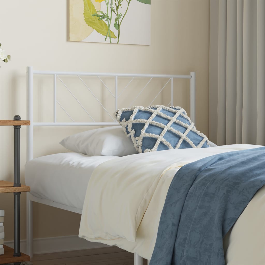 Cabeceira de cama 107 cm metal branco
