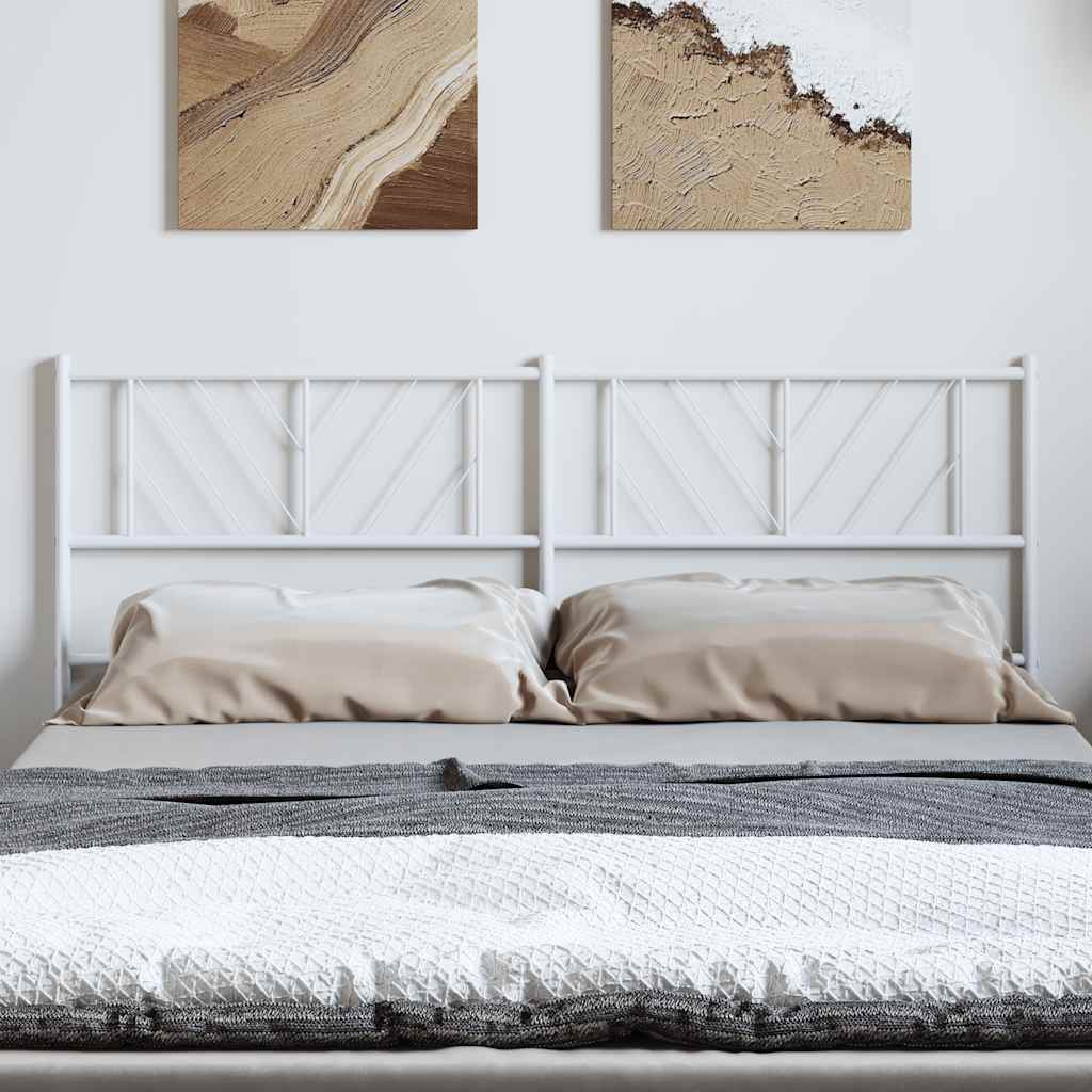 Cabeceira de cama 150 cm metal branco