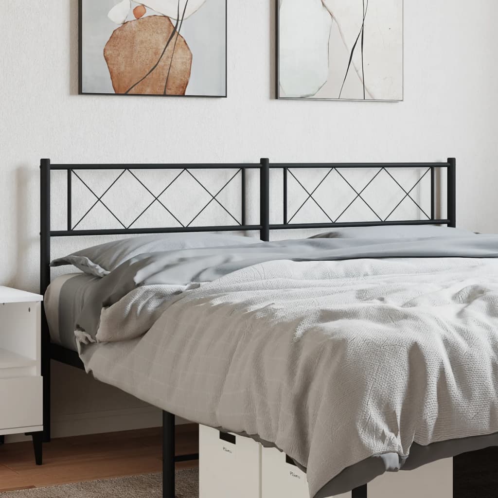 Cabeceira de cama 150 cm metal preto