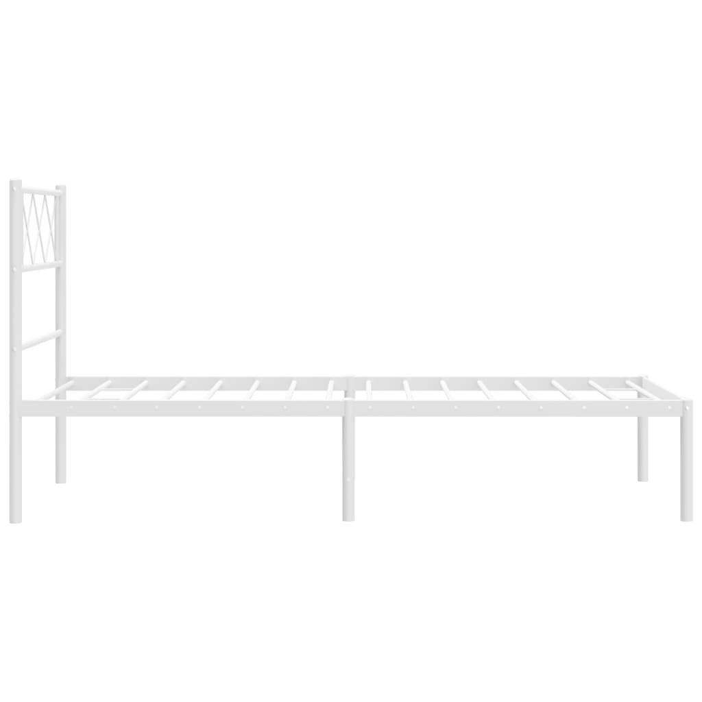 Estrutura de cama sem colchão com cabeceira 75x190 cm branco