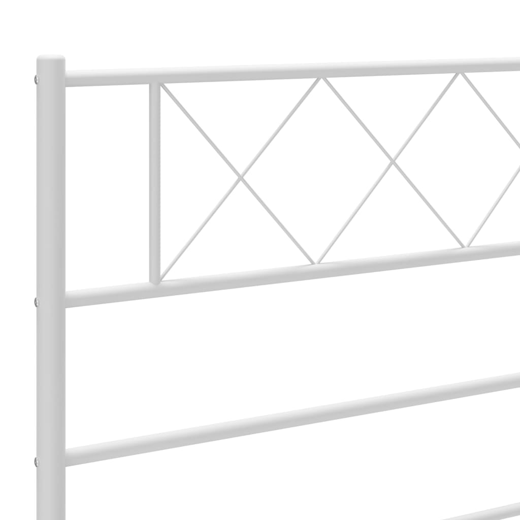 Estrutura de cama sem colchão com cabeceira 75x190 cm branco