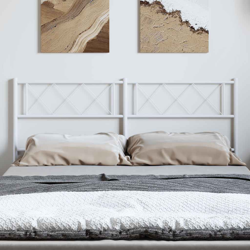 Cabeceira de cama 135 cm metal branco