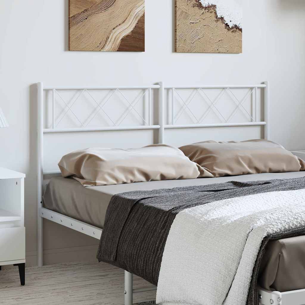 Cabeceira de cama 135 cm metal branco