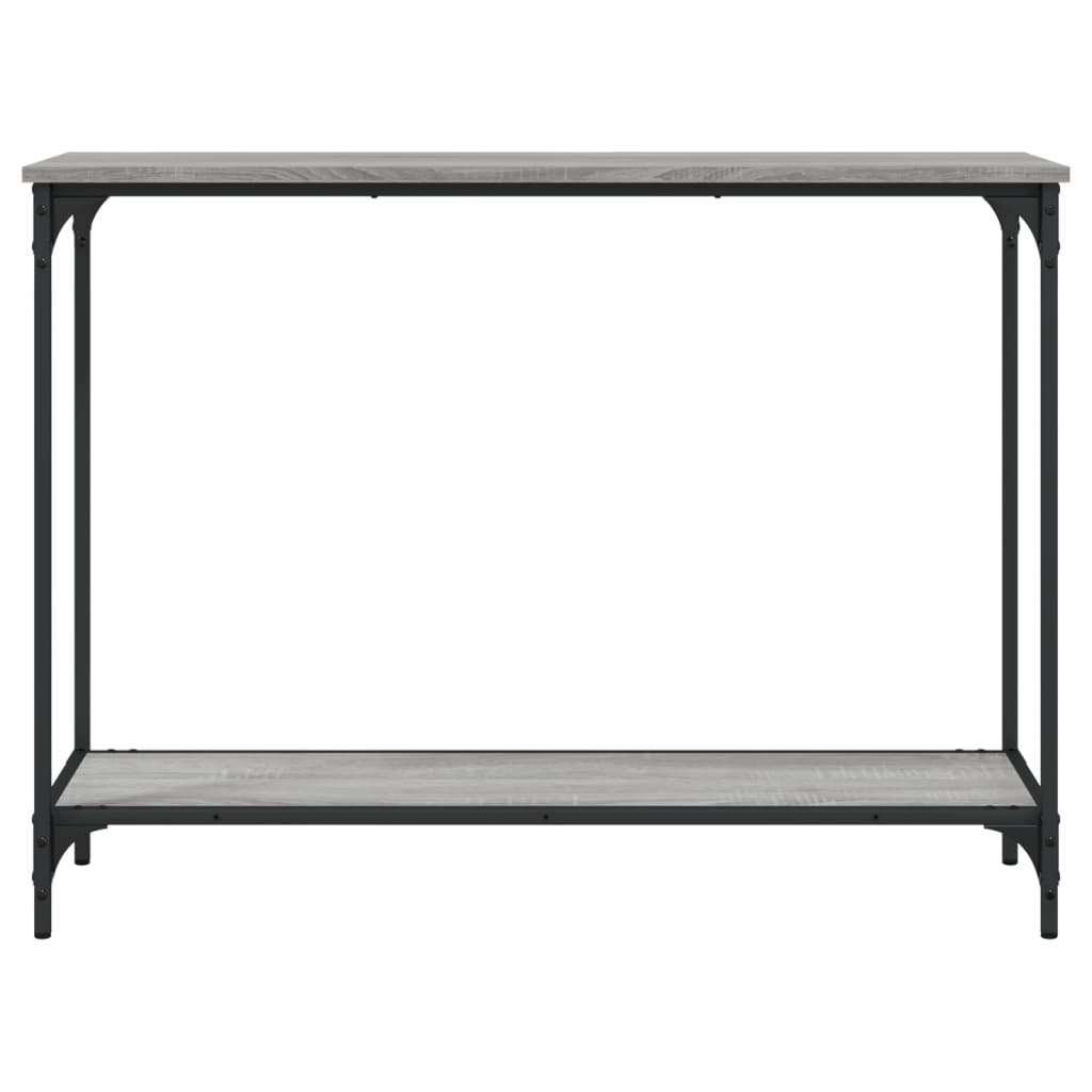 Mesa consola 101x30,5x75cm derivados de madeira cinzento sonoma