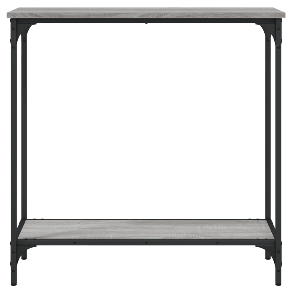 Mesa consola 75x30,5x75 cm derivados de madeira cinzento sonoma