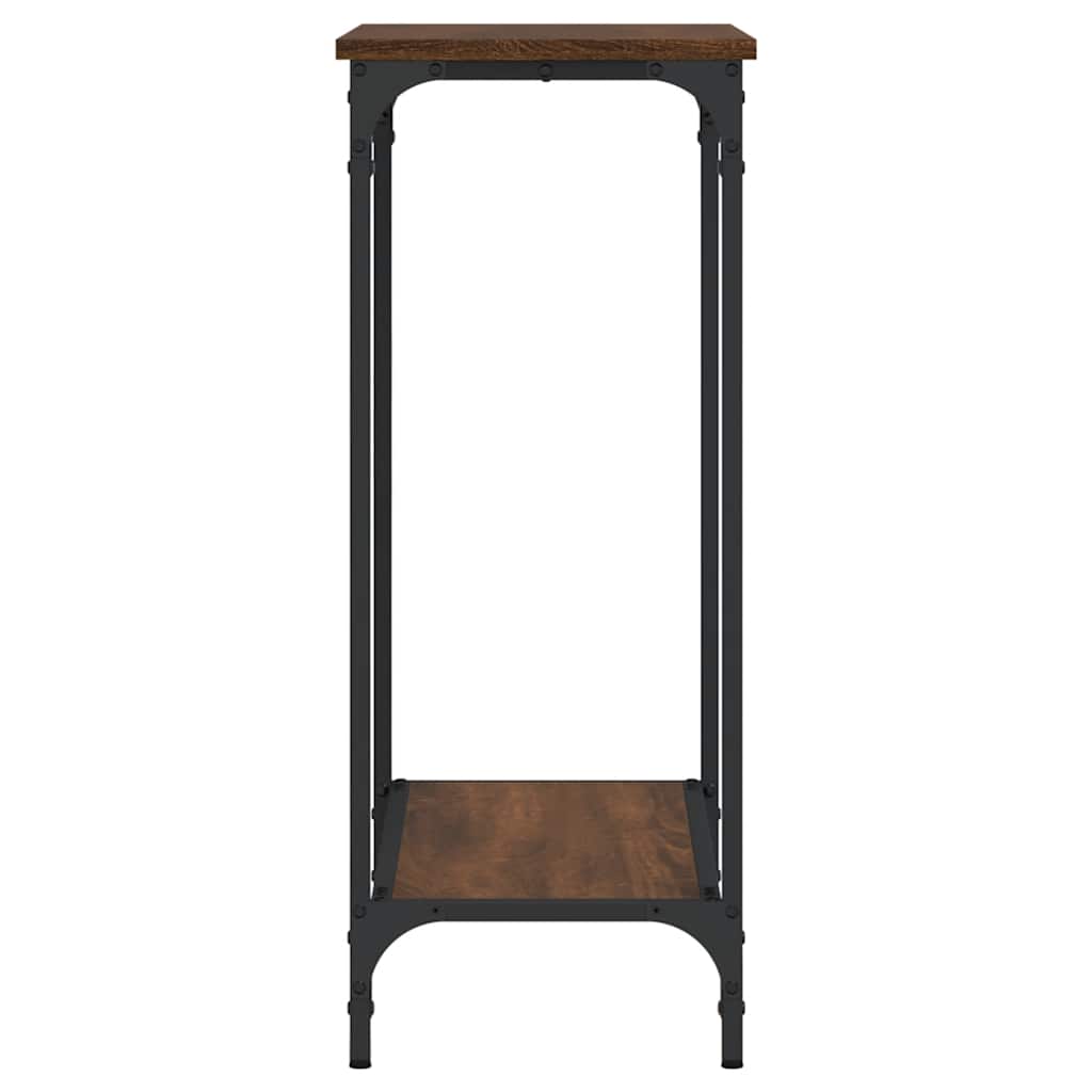 Mesa consola 75x30,5x75 cm derivados madeira carvalho castanho