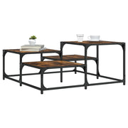 Mesa de centro 87,5x87,5x40cm derivados madeira carvalho fumado